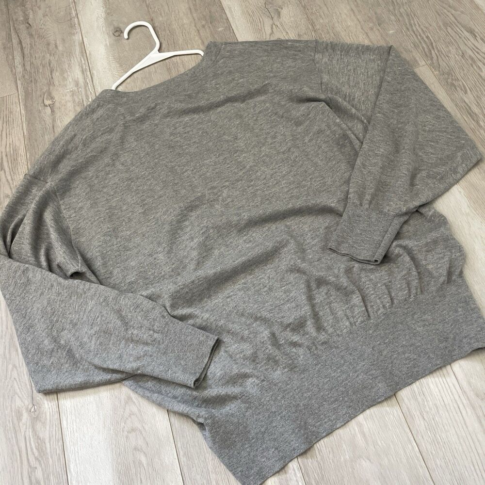 Helsa V-Neck Sweater quintana oversized womens Gray (small) minimalist casual - Picture 6 of 8